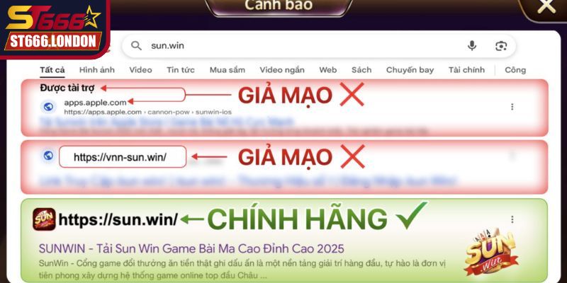 Lý do truy cập Sunwin giả mạo gặp nguy hiểm